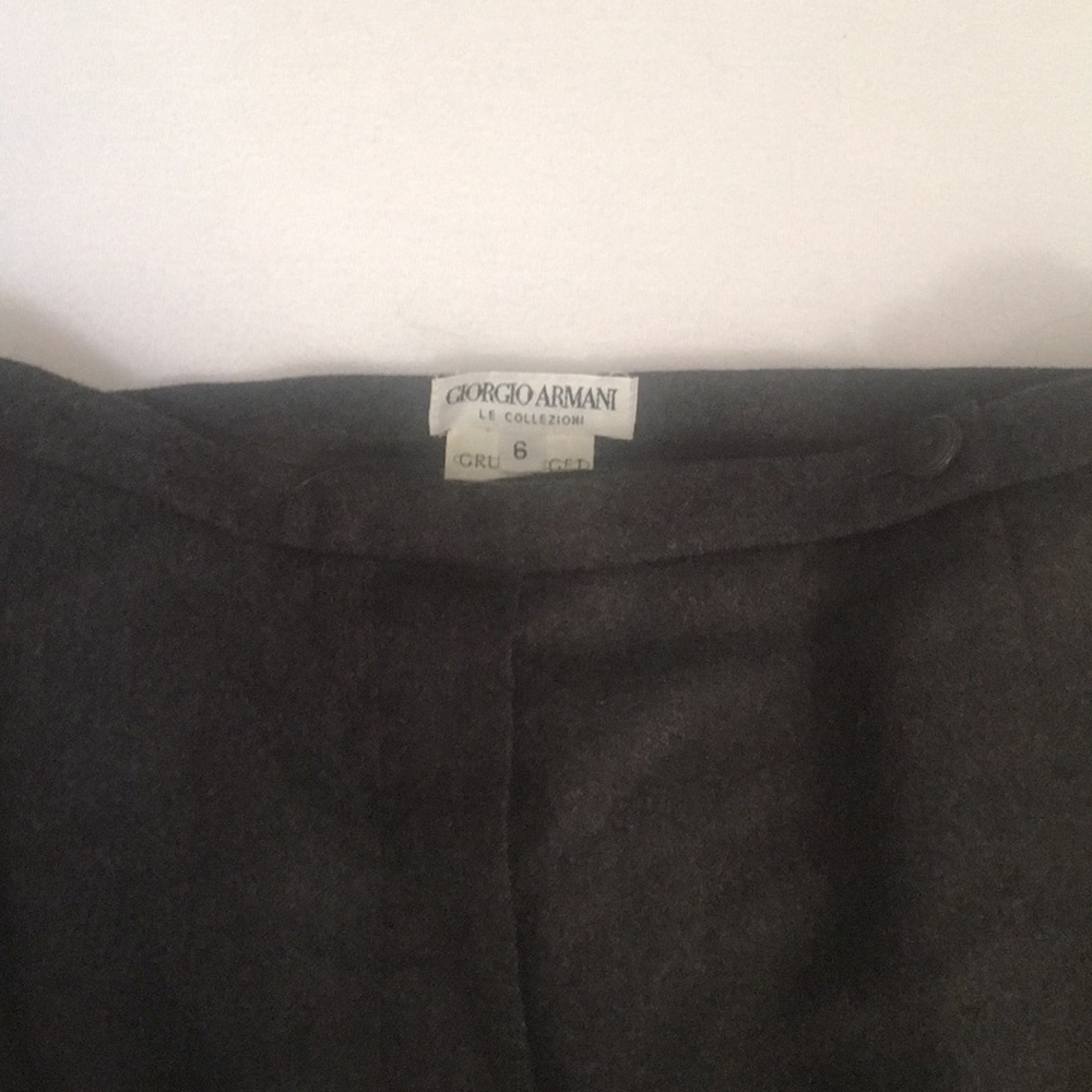 Long Giorgio Armani gray wool skirt